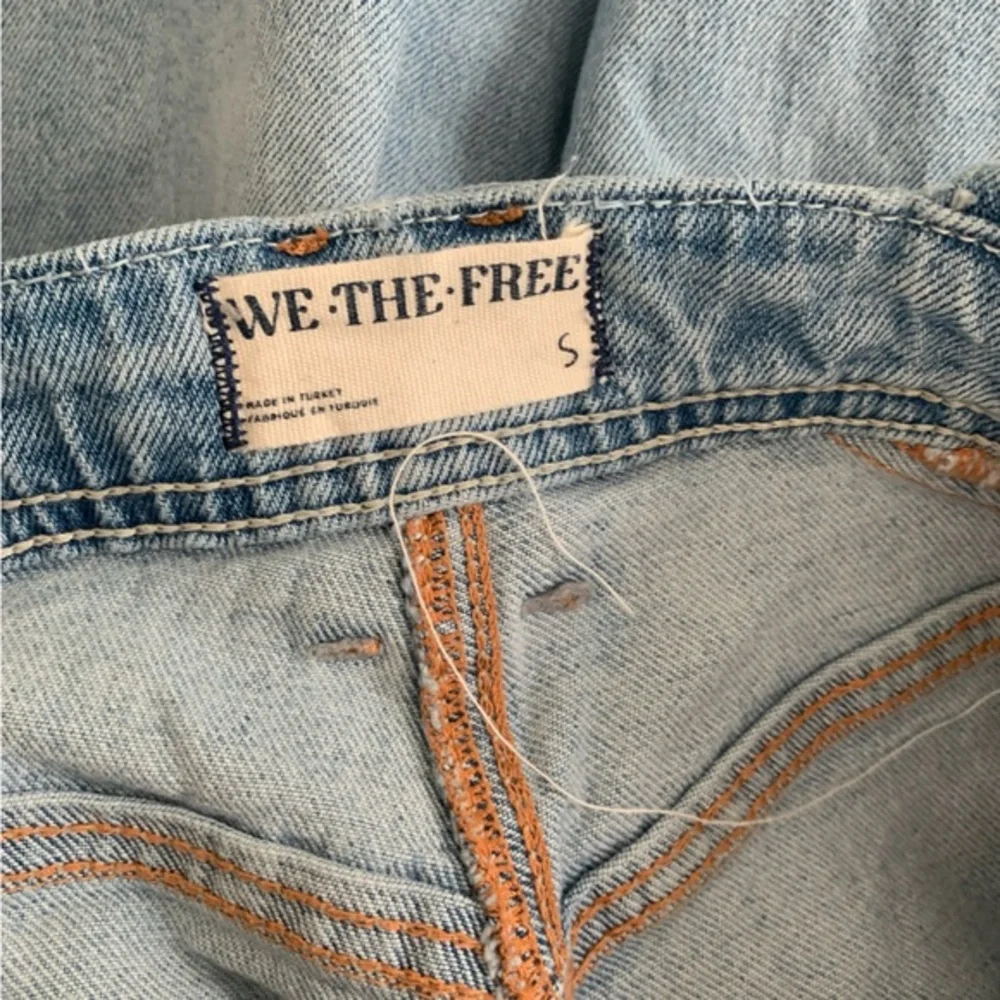 Free People We The Free Camilla‎ Overall Slim Bootcut Fit Light Wash Size Small